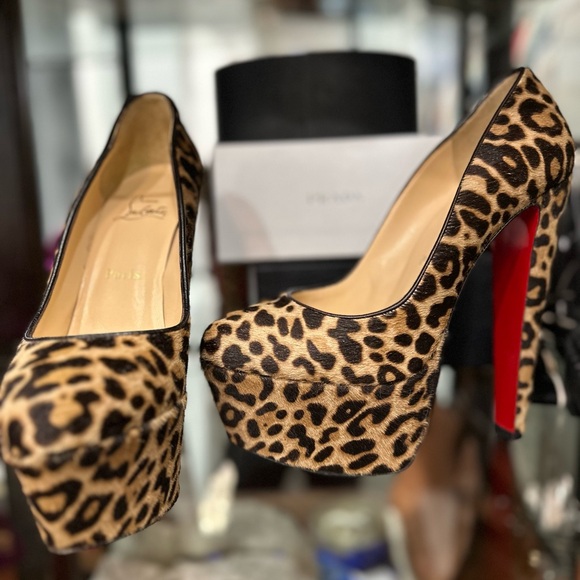 Christian Louboutin Shoes - Christian Louboutin Leopard Print Platform Heels